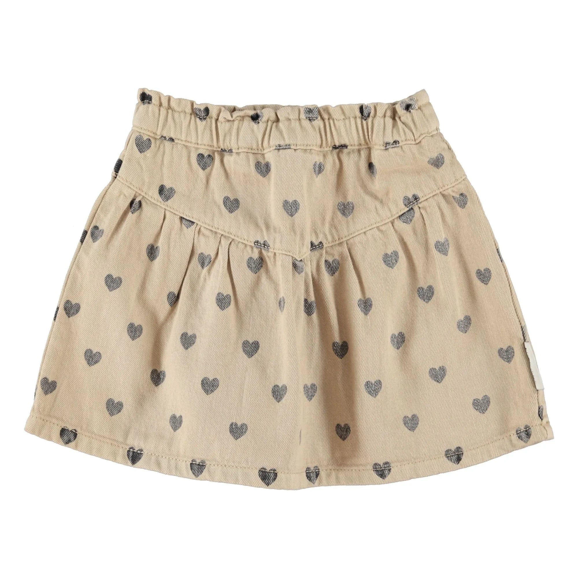 Piupiuchick - Organic Cotton Heart Skirt | Beige