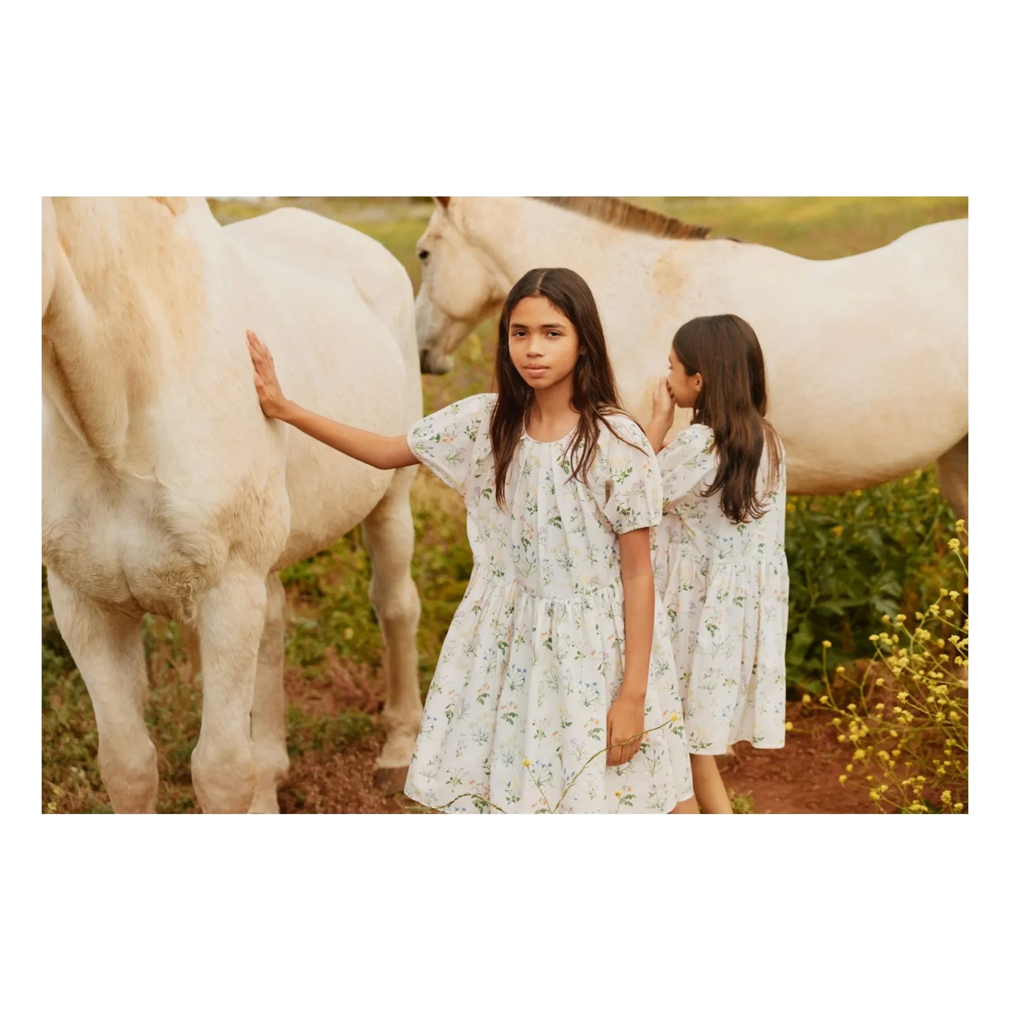 Molo - Christen Fleurie Organic Cotton Dress | Ecru
