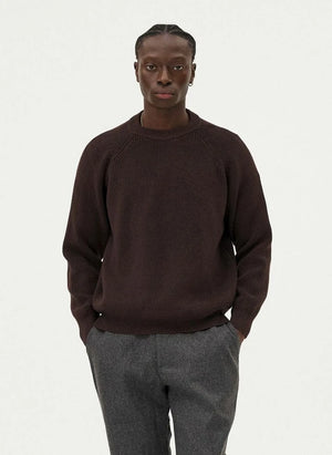 Noyoco - Oslo Sweater Merino Wool and Organic Cotton | Brown