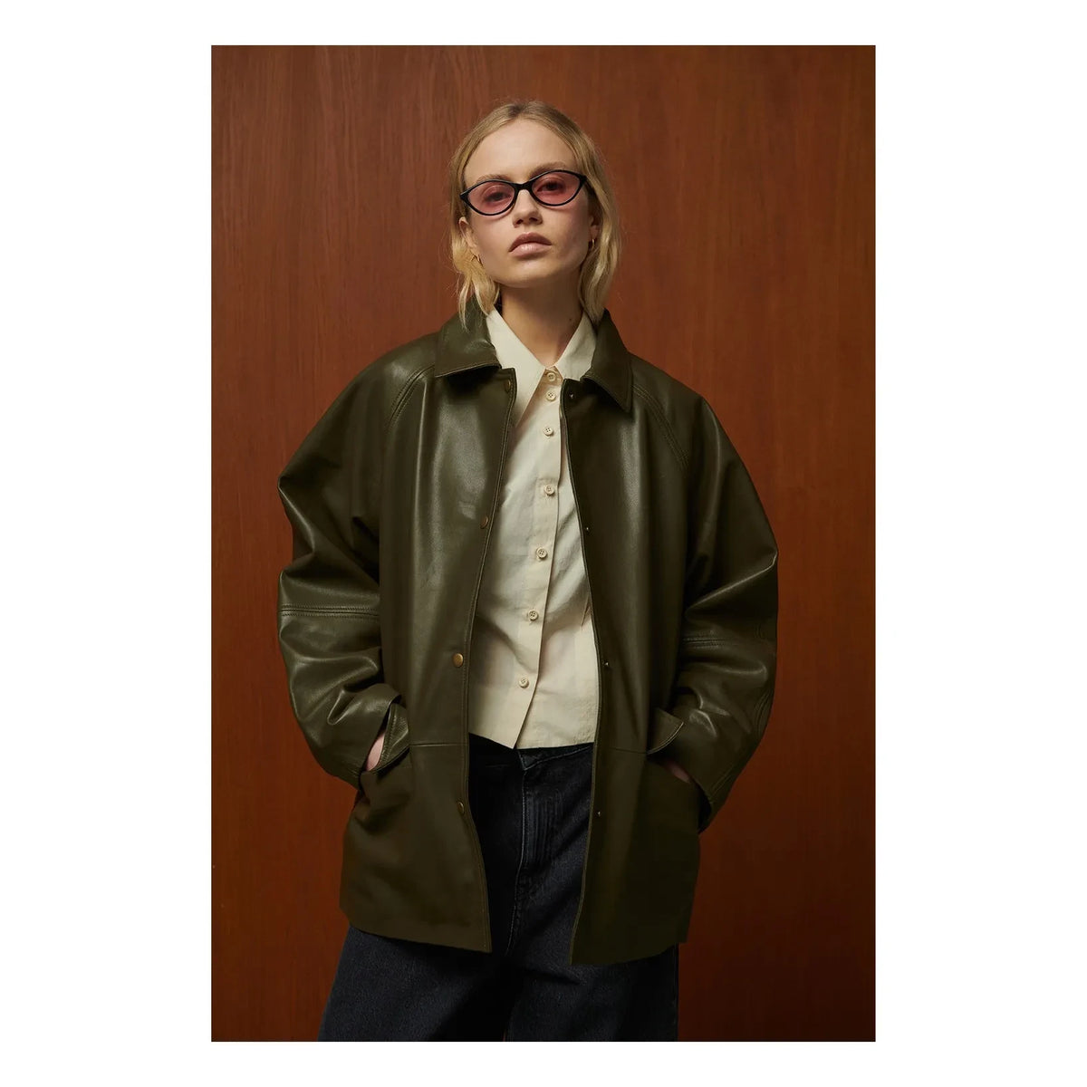 BELLEPIECE - Parker Leather Jacket | Bronze