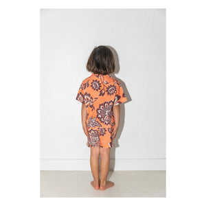 Club Trésor - Tiki Waikiki Poplin Shirt and Shorts Set | Orange