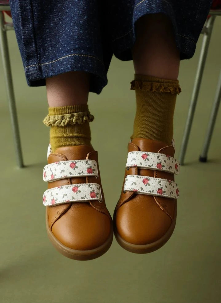 Lazare - Mahaut Floral-Patterned Sneakers | Camel