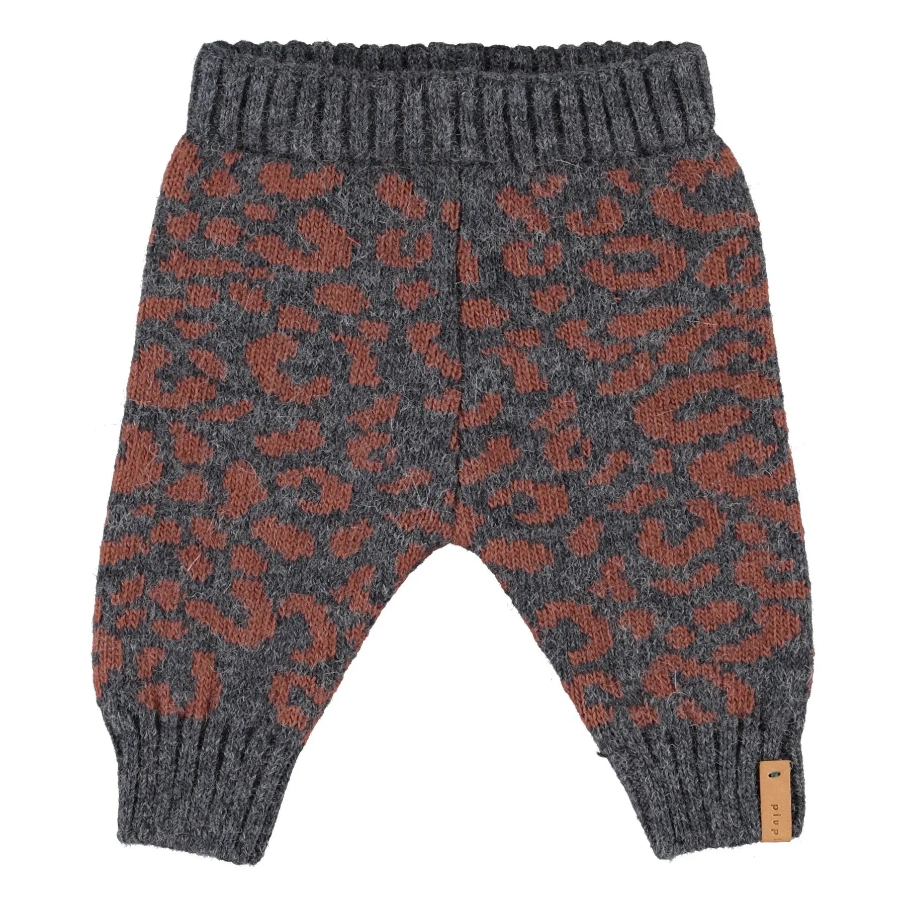 Piupiuchick - Leopard Mesh Leggings | Charcoal Grey