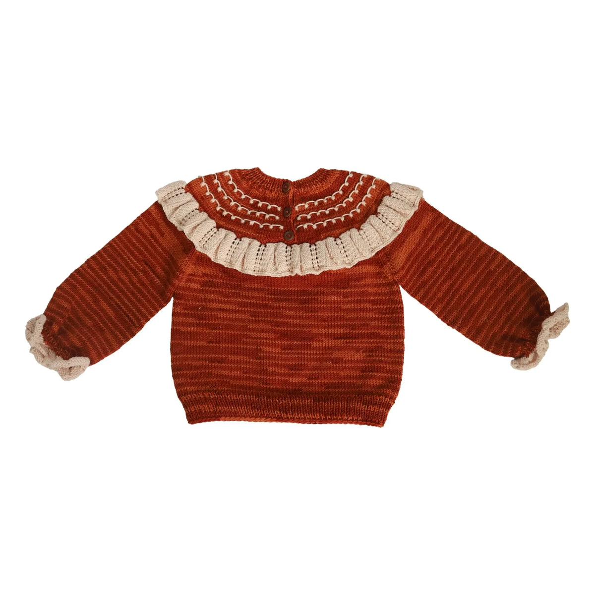 Kalinka - Dove Merino Wool Sweater | Brick Red