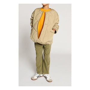 American Vintage - Vowbay Water-Repellent Quilted Jacket Recycled Fiber | Khaki