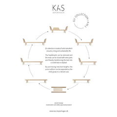 KAS Kopenhagen - Eli Combi Bed | Light Oak