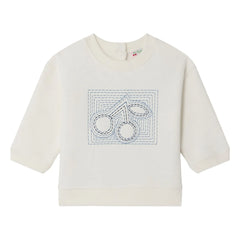 Bonpoint - Gena Cherry Organic Cotton Baby Sweatshirt | Cream