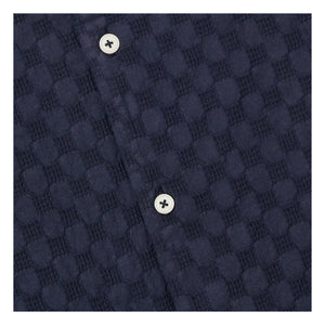 Universal Works - Chemise Road Shirt Dot Waffle | Navy