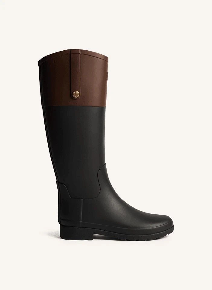 Hunter - Gold Detail Wellington Riding Boots | Black