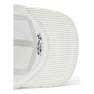 Liewood - Rory Striped Seersucker Organic Cotton Hat | Green
