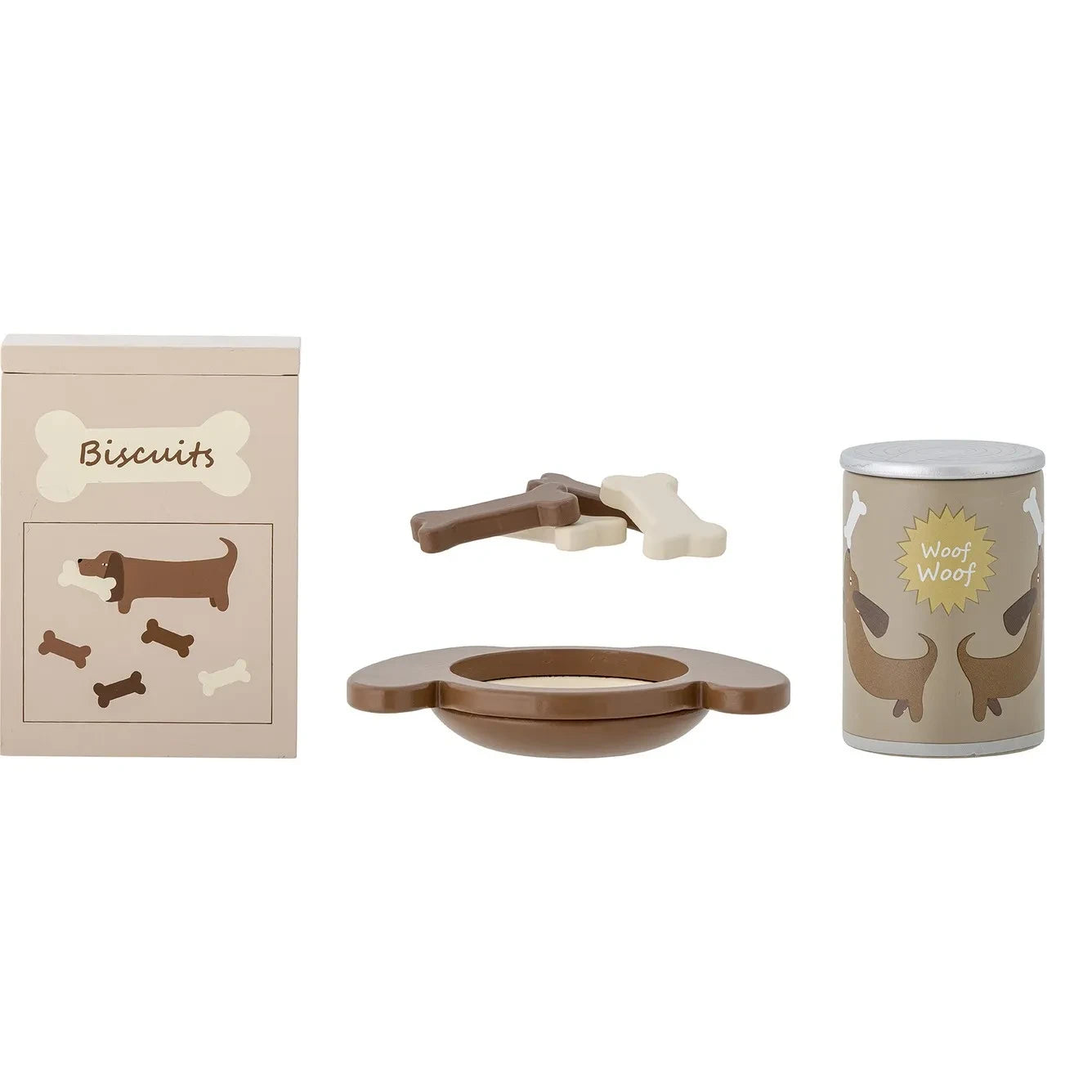 Bloomingville Mini - Charlie the Dog Dinner Set | Brown