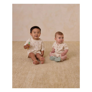 Quincy Mae - Short Sleeve Romper | Ecru