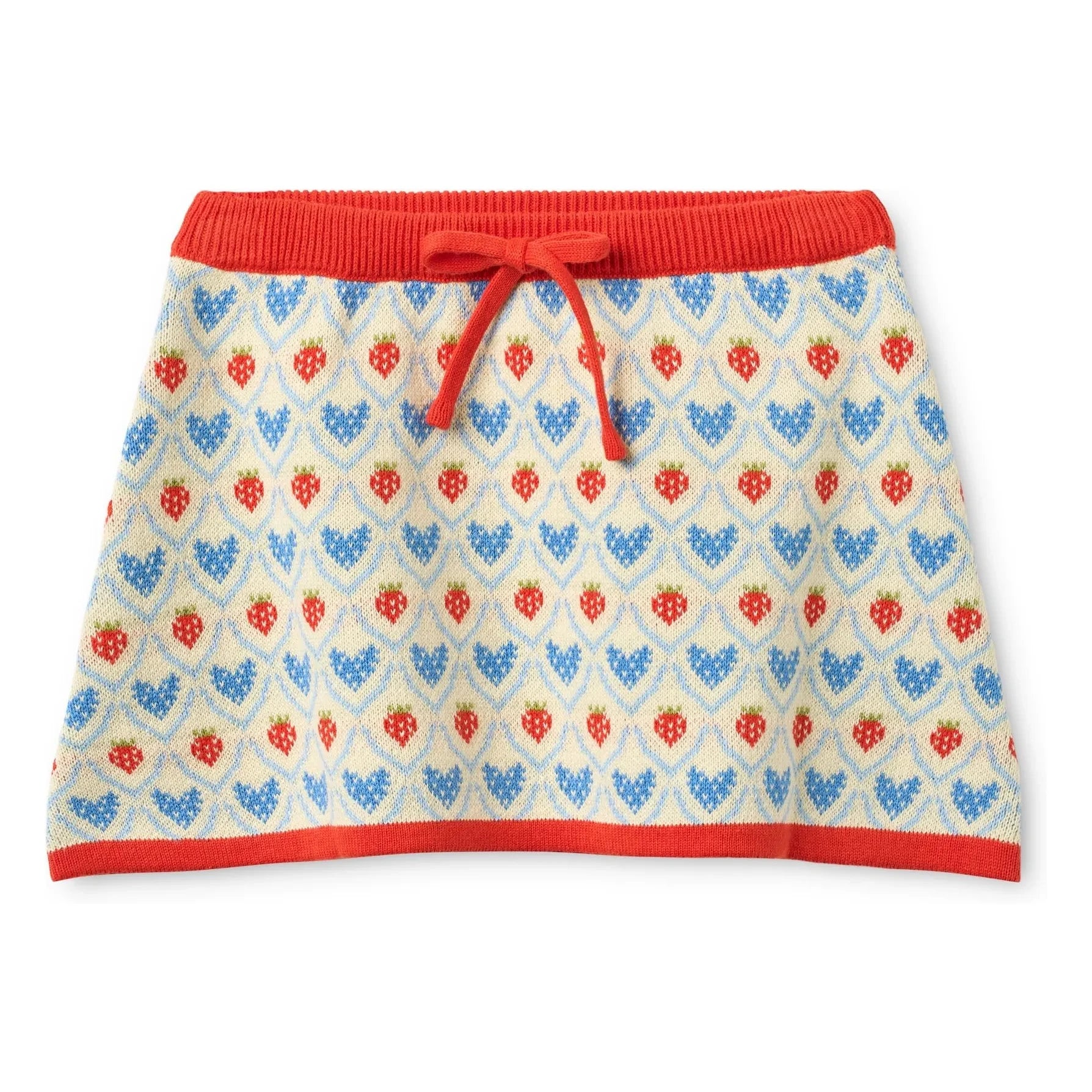 Flöss - Léa Heart Knit Skirt | Red