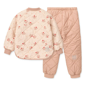 Liewood - Zella Papillons Recycled Fiber Thermal Set | Light Pink