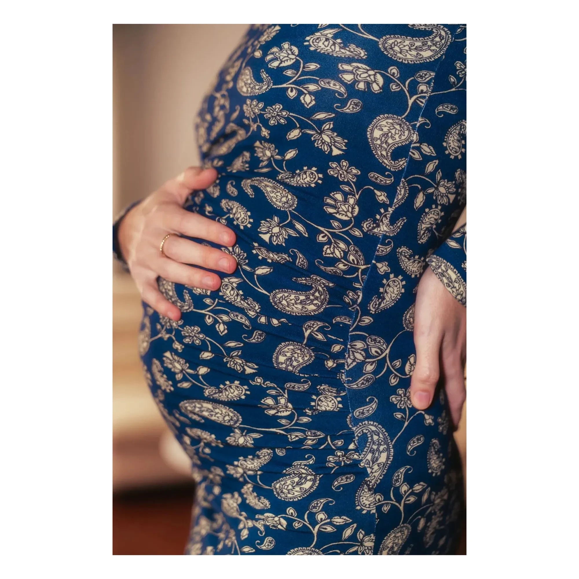 Paloma Collection - Thelma Bandana Maternity Dress | Blue