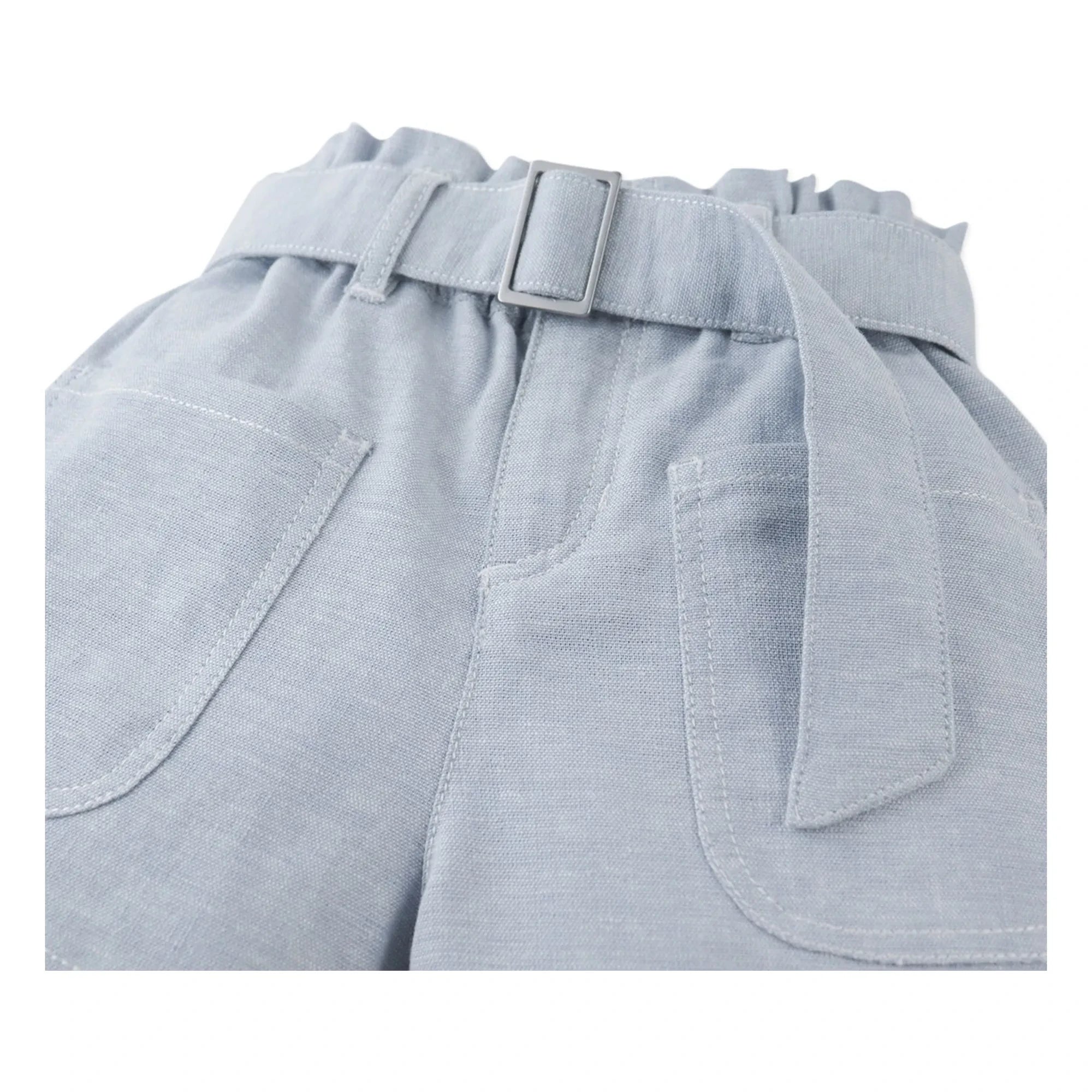 Gingersnaps - Amara Belted Short Shorts | Light Blue