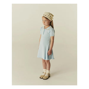 Copenhagen Colors - Organic Cotton Houndstooth Dress | Ice Blue