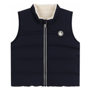 Petit Bateau - Logo Sleeveless Puffer Vest | Navy Blue