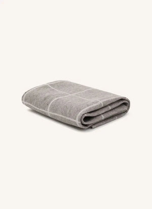 Muskhane - Nuno Checked Felt Blanket | Heather Grey