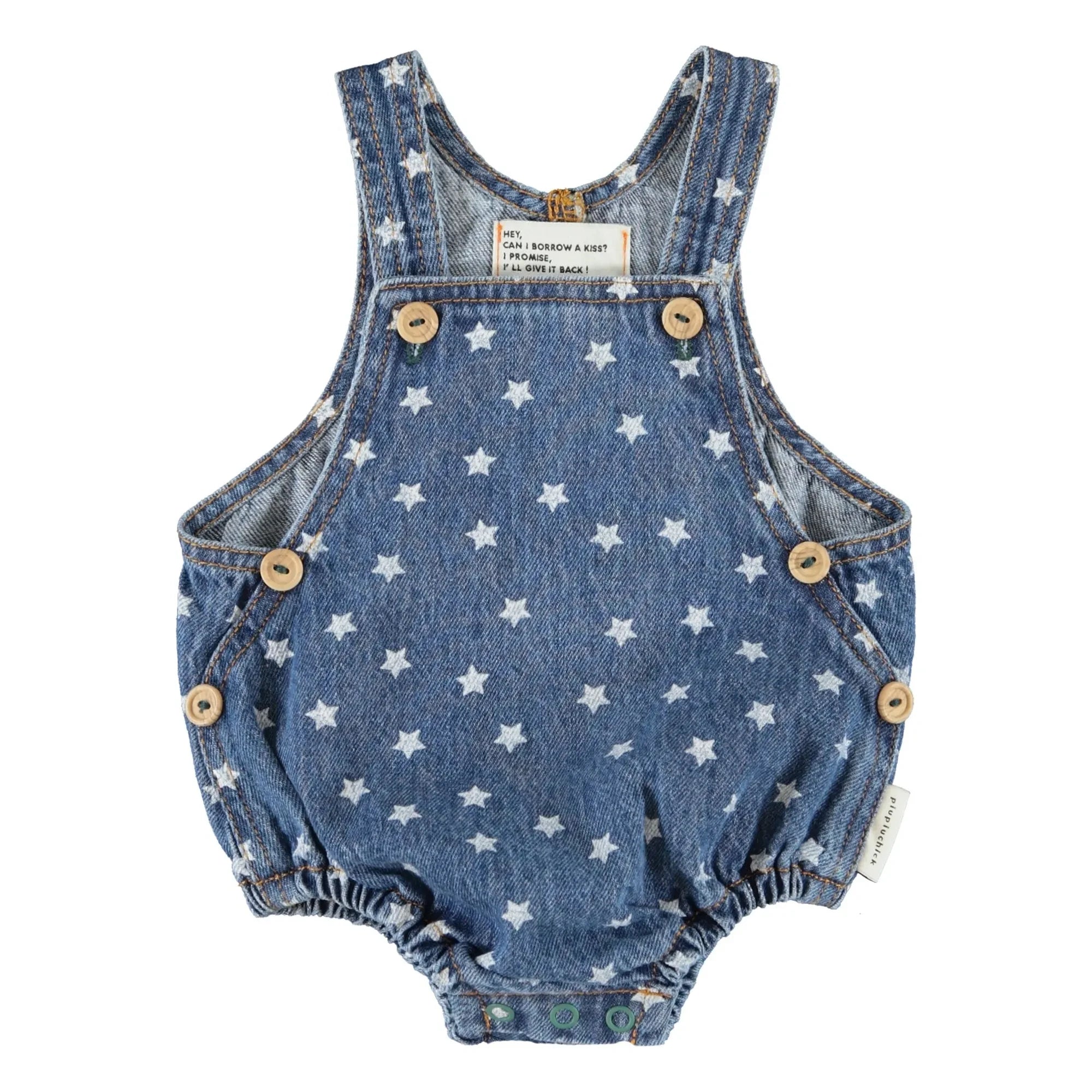 Piupiuchick - Star Denim Romper | Blue