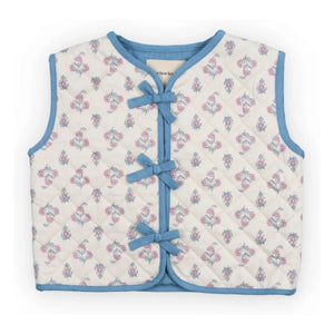 the new society - Clavel Floral Pattern Sleeveless Vest | Ecru