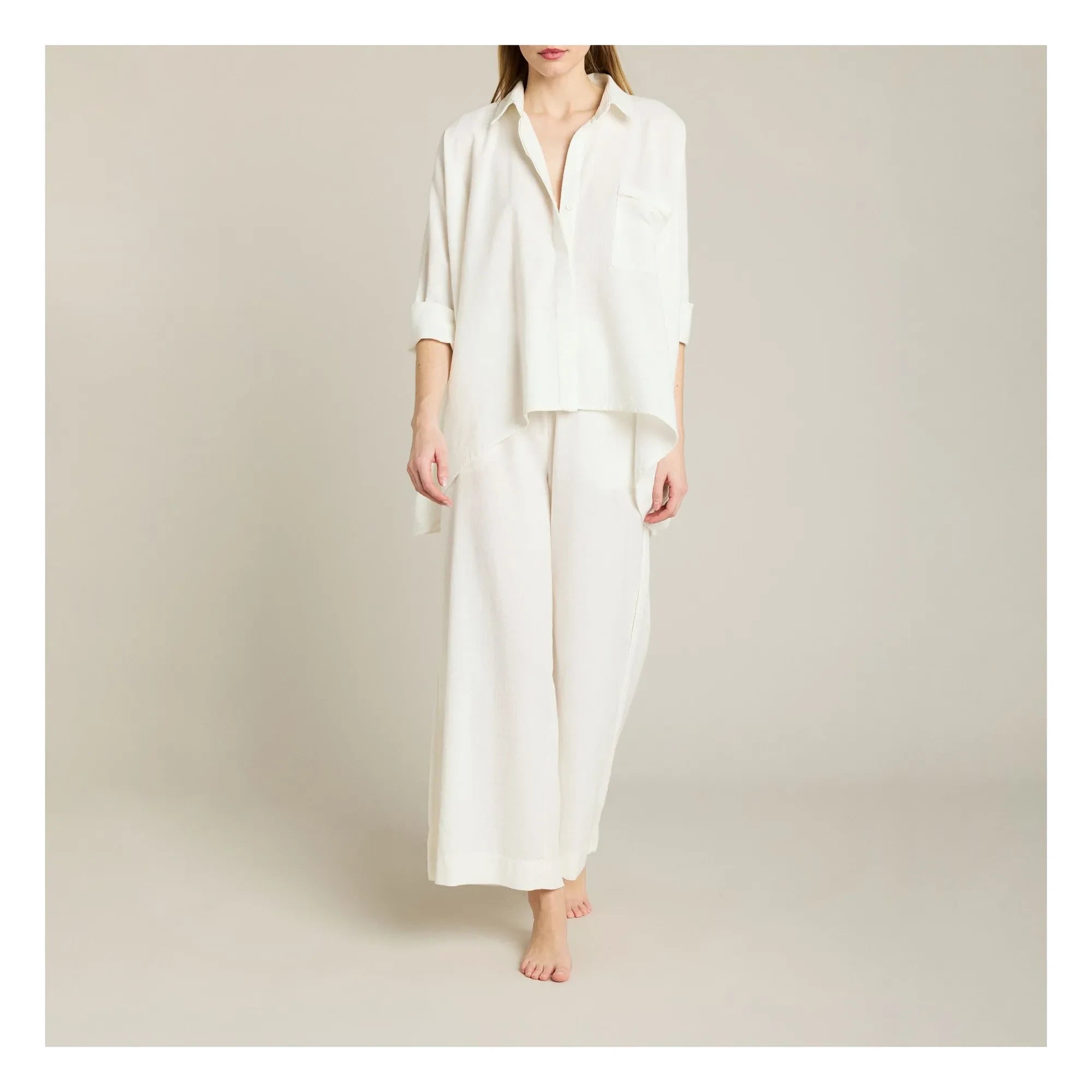Maison Saint Julien - Minorca Linen and Cotton Pants | Ecru
