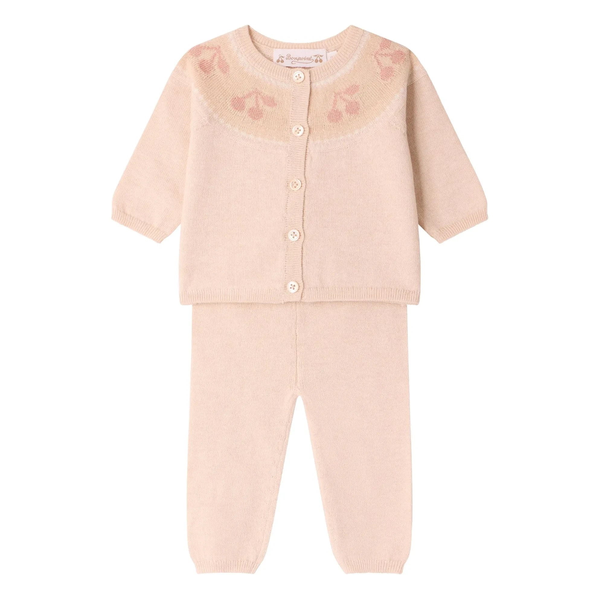 Bonpoint - Jenny Laine Cardigan and Pants Set | Light Pink