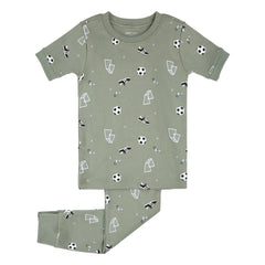 Petit Lem - Organic cotton football pajamas | Light gray
