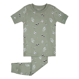 Petit Lem - Organic cotton football pajamas | Light gray