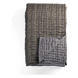 Le Monde Sauvage - Ritournelle silk bedspread | Khaki