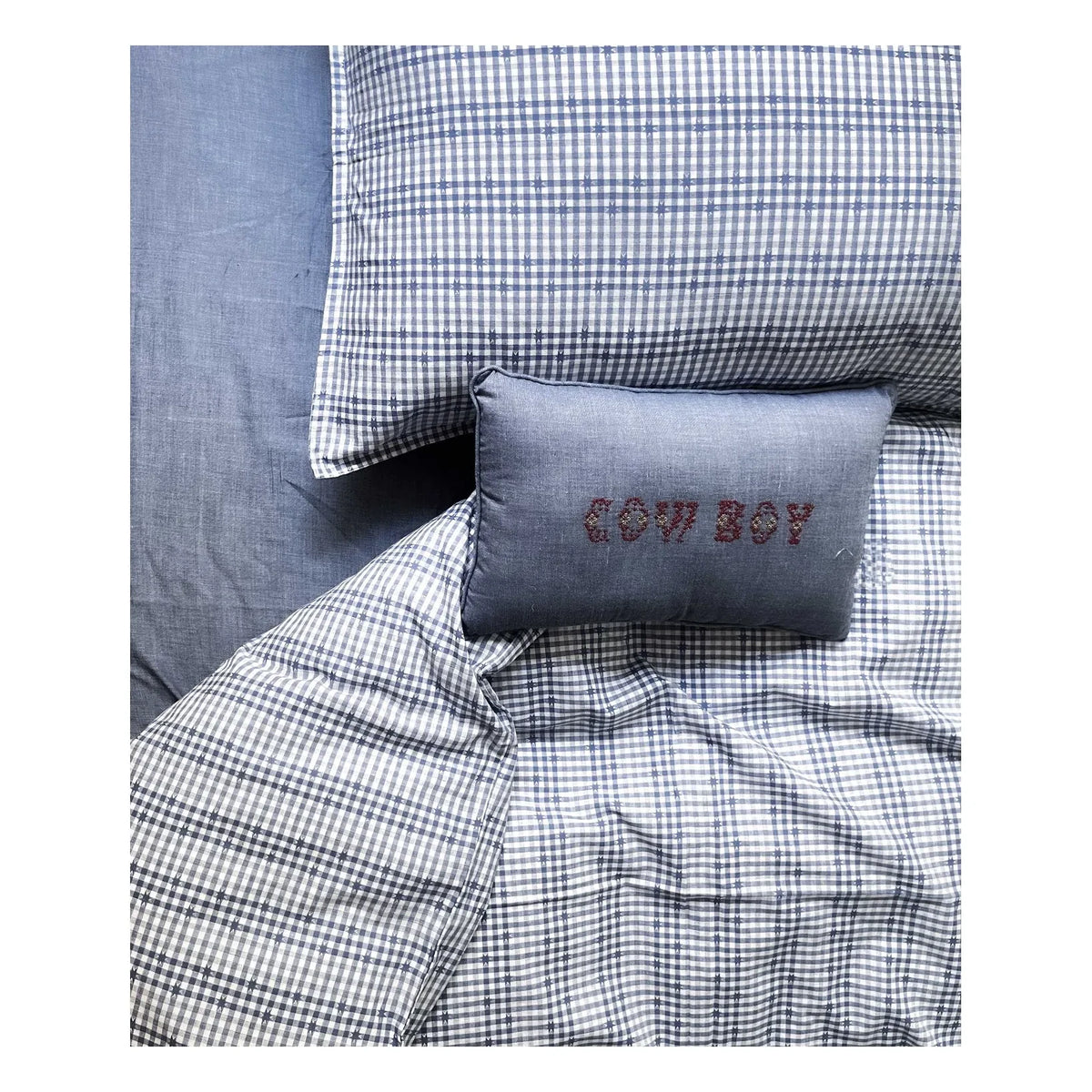 Editions Aimable - Doris fitted sheets | Blue Chambray
