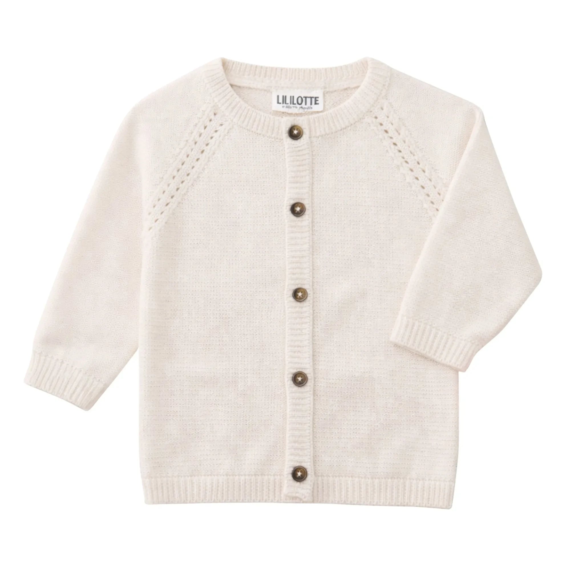 Lililotte - Victoria Mini Organic Cotton Cardigan | Ecru