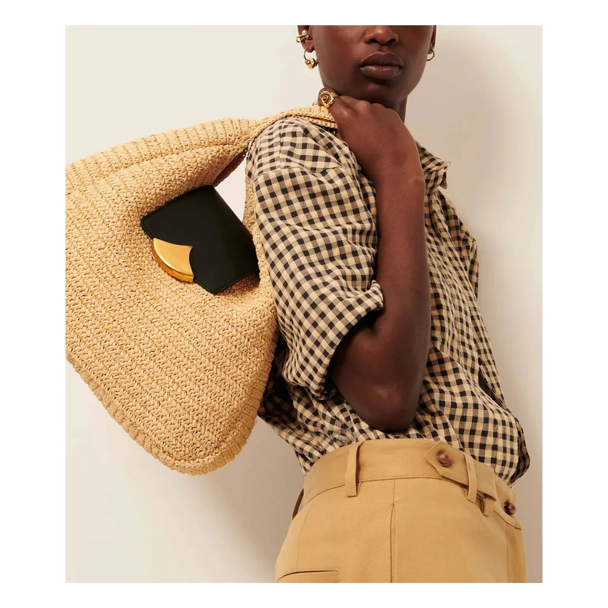Sessùn - Grande Maeluz Raffia Bag | Sand