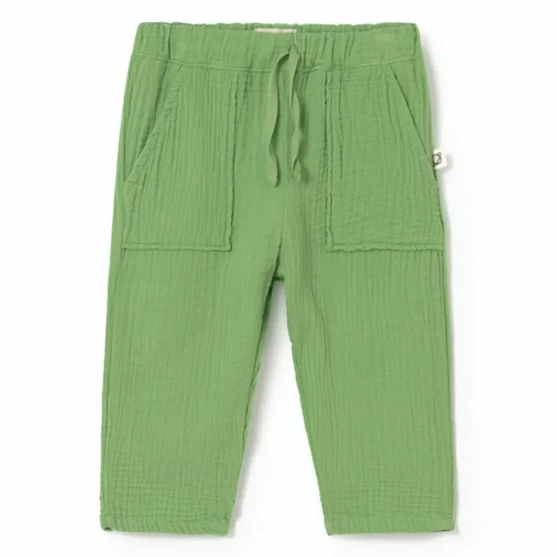 Cozmo - Mario Cotton Gauze Pants | Meadow Green