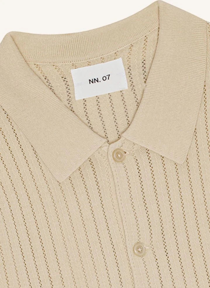 NN.07 - Troels file polo shirt 6561 | Ecru