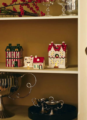 Anna + Nina - Karla Covered Pine Tree Bright Manor (LED) | White