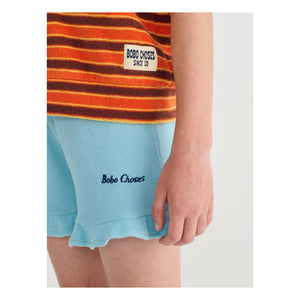 Bobo Choses - Bobo Choses Organic Cotton Ruffled Shorts | Light Blue