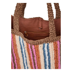Becksöndergaard - Straw Striped Bag | Brown