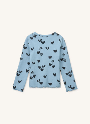Liewood - Nieve Textured Heart T-Shirt Organic Cotton | Blue