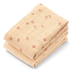 Liewood - Lewis Organic Cotton Cloths - 2-Pack | Mini Butterfly/Apple Blossom
