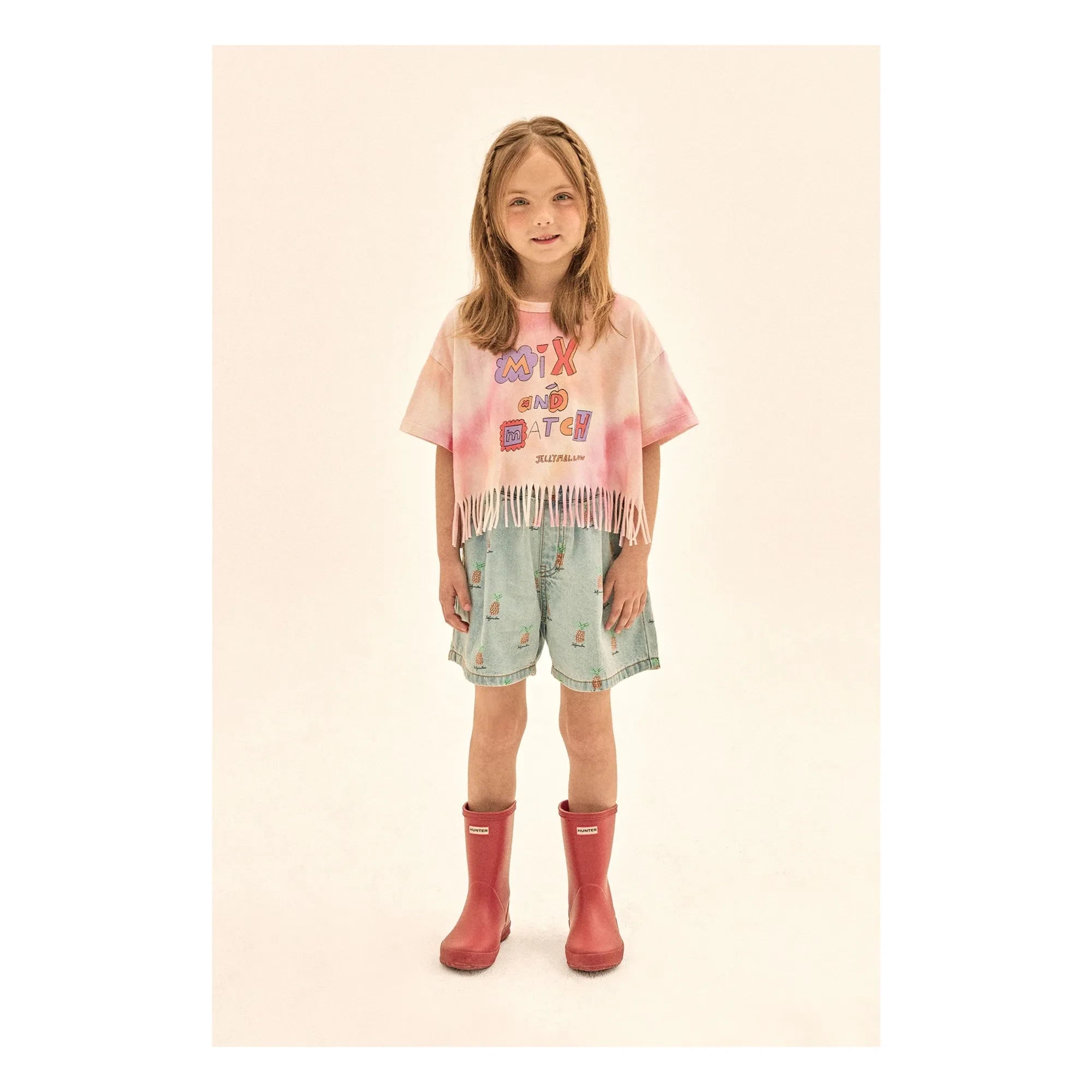 Jelly Mallow - Fringed Batik T-Shirt | Pink
