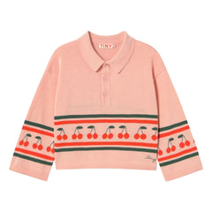 Tinycottons - Cherry Knit Polo | Pink