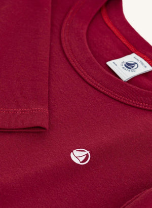 Petit Bateau - Logo Tişört Organik pamuk | Bordo