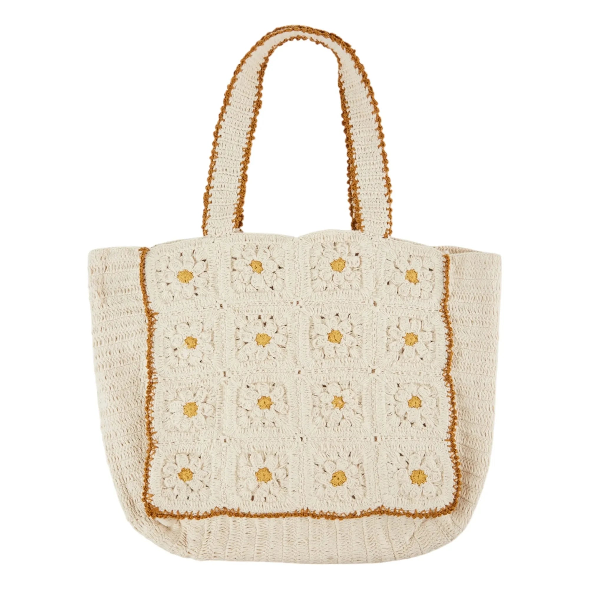 Emile et Ida - Floral Embroidered Bag | Cream