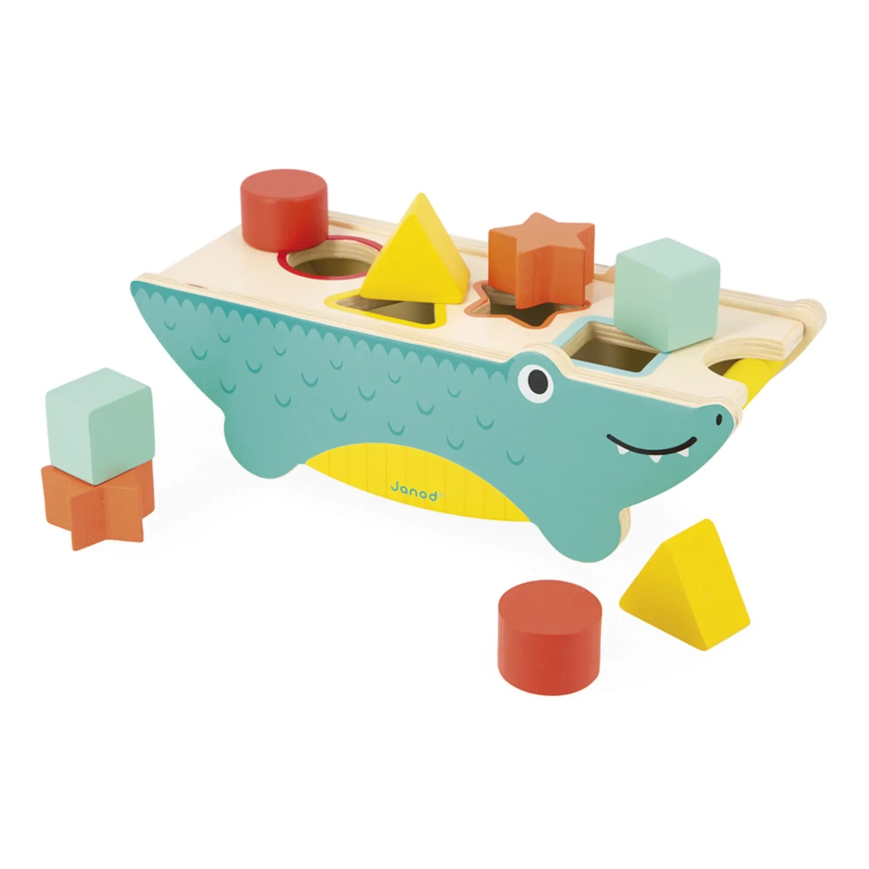 Janod - Tropical Crocodile Shape Matching Box