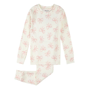Petit Lem - Organic cotton and Modal knotted pajamas | Beige