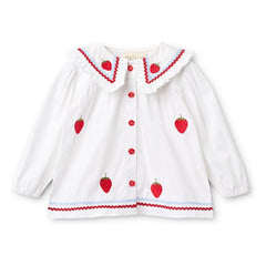 Flöss - Manon Strawberry Blouse | White