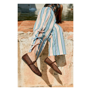 Tinycottons - Striped Tie Trousers | Light Pink