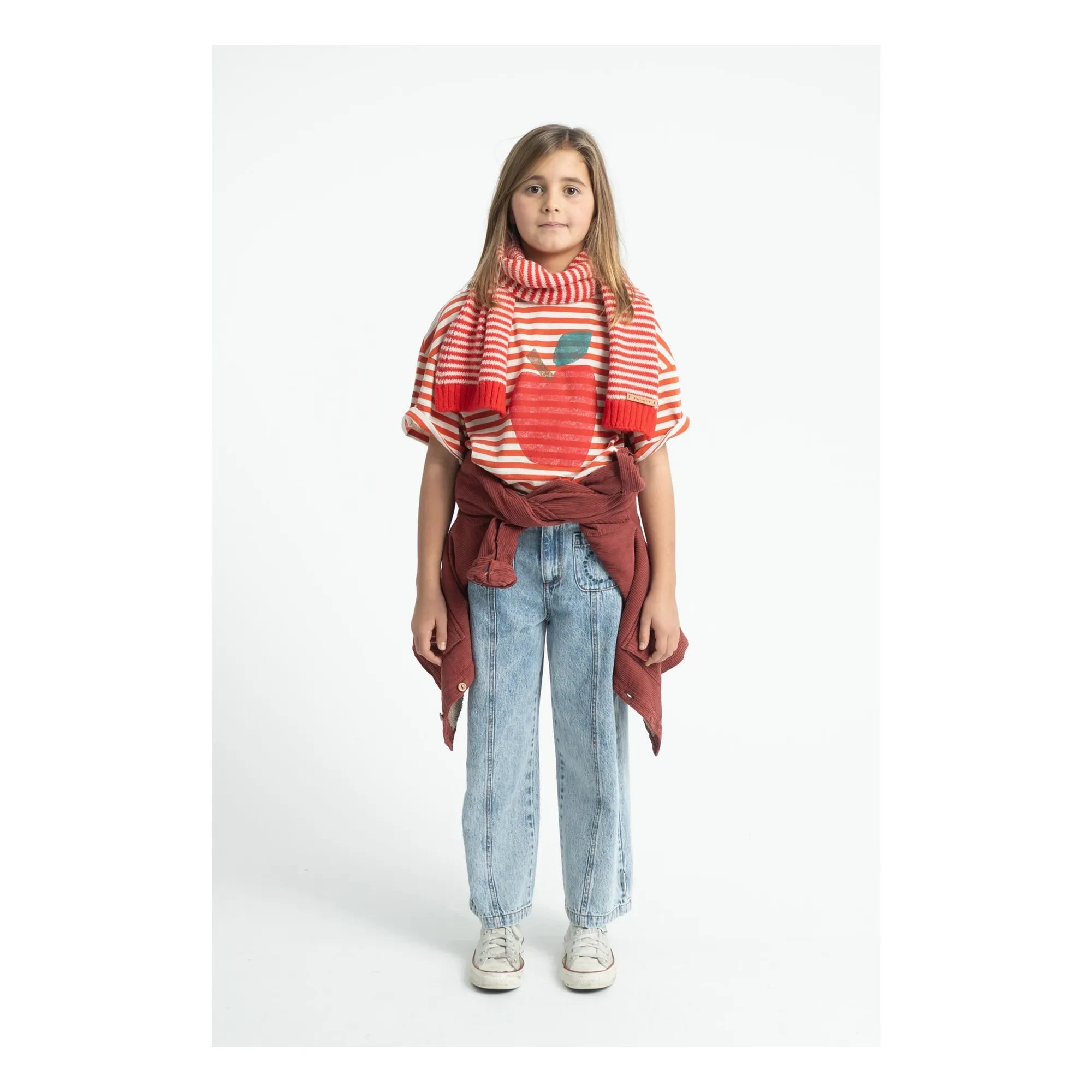 Piupiuchick - Striped Scarf | Red