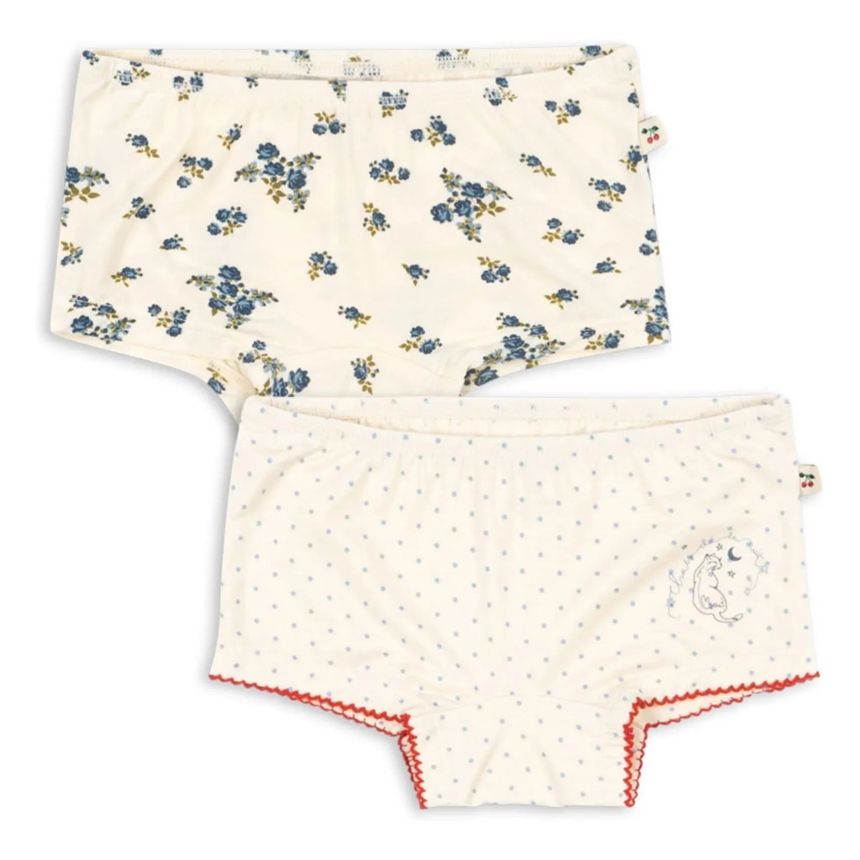 Konges Sløjd - Pack of 2 Mimmi Hipster Polka Modal | Ecru